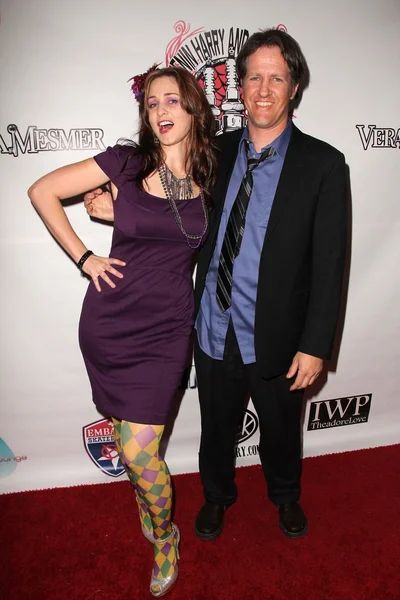 Natalie Wilde, Mike Chuma at the Vera Mesmer Video Release Party, featuring Harry The Dog and Paula Labareas of ComicCosplay, Aqua Lounge, Beverly Hills, CA. 03-09-11 — Stock Photo, Image