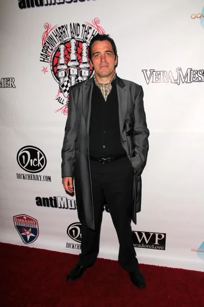 Harry Bridgen at the Vera Mesmer Video Release Party, featuring Harry The Dog and Paula Labareas of ComicCosplay, Aqua Lounge, Beverly Hills, CA. 03-09-11 — Stockfoto