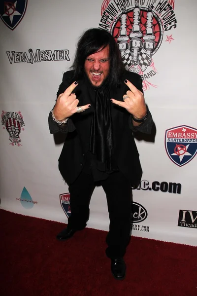 Happenin' Harry at the Vera Mesmer Video Release Party, featuring Harry The Dog and Paula Labareas of ComicCosplay, Aqua Lounge, Beverly Hills, CA. 03-09-11 — 图库照片