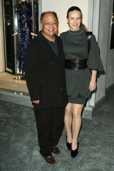 Cheech Marin and Wife at the Tom Ford Beverly Hills Store Opening, Tom Ford, Beverly Hills, CA. 02-24-11 —  Fotos de Stock