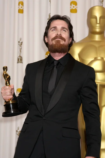 Christian Bale at the 83rd Annual Academy Awards Press Room, Kodak Theater, Hollywood, CA. 02-27-11 — Stock Photo, Image