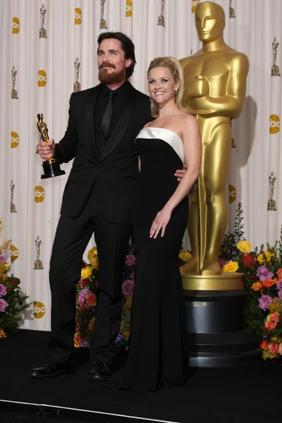 Christian Bale og Reese Witherspoon - Stock-foto