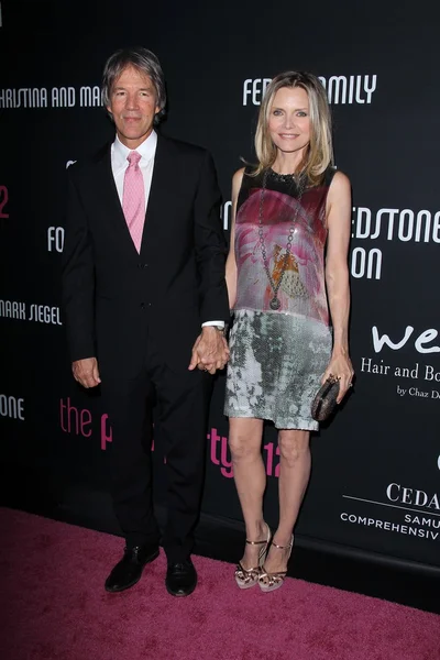David E. Kelley, Michelle Pfeiffer at the 8th Annual Pink Party, Hangar 8, Santa Monica, CA 10-27-12 — Stock Photo, Image