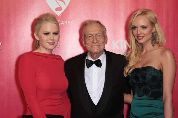 Hugh Hefner no MusiCares 2012 Pessoa do Ano em homenagem a Paul McCartney, Centro de Convenções de Los Angeles, Los Angeles, CA 02-10-12 — Fotografia de Stock