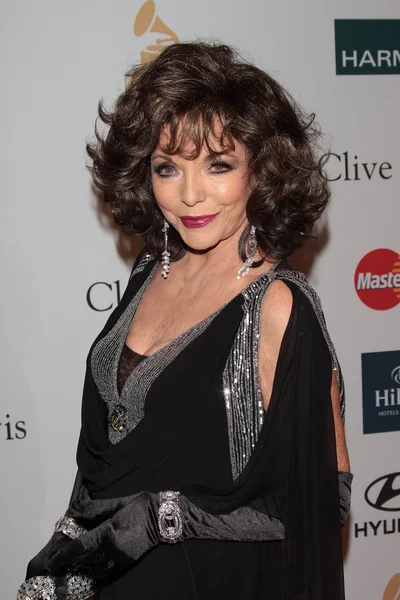 Joan Collins at the Clive Davis And The Recording Academy's 2012 Pre-GRAMMY Gala, Beverly Hilton Hotel, Beverly Hills, CA 02-11-12 — Stock Photo, Image