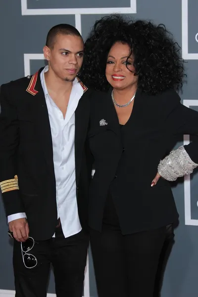 Evan Ross, Diana Ross at the 54th Annual Grammy Awards, Staples Center, Los Angeles, CA 02-12-12 — Stock fotografie