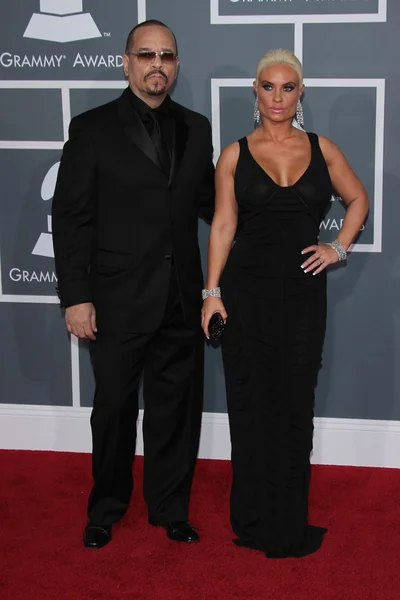 Ice T. and Wife Coco at the 54th Annual Grammy Awards, Staples Center, Los Angeles, CA 02-12-12 — Stock Photo, Image
