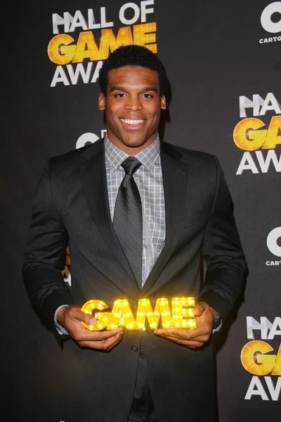 Cam newton oyun Ödülleri, barker hangar, santa monica, ca 02-18-12 çizgi film ağ salon — Stok fotoğraf