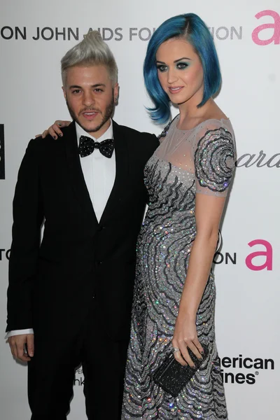 Katy Perry, Ferras at the 20th Annual Elton John AIDS Foundation Academy Awards Viewing Party, West Hollywood Park, West Hollywood, CA 02-26-12 — Stock Photo, Image