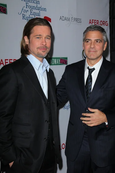 Brad Pitt, George Clooney — Zdjęcie stockowe