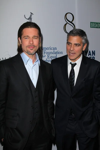 Brad Pitt, George Clooney — Stockfoto