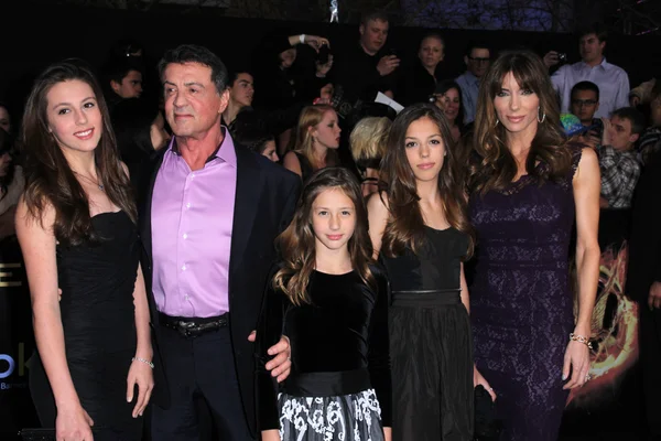 Sylvester stallone e família — Fotografia de Stock