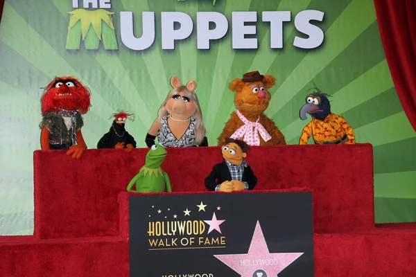 Muppets en el Muppets Star en el Paseo de la Fama de Hollywood, Hollywood, CA 03-20-12 — Foto de Stock