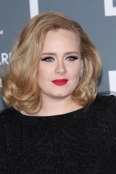 Adele di Penghargaan Grammy ke-54, Staples Center, Los Angeles, CA 02-12-12 Stok Foto Bebas Royalti