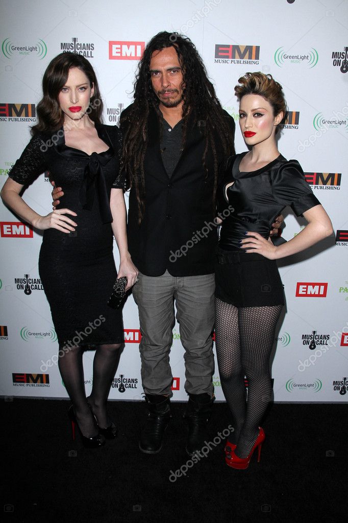 Evis Xheneti, James 'Munky' Shaffer, Xhoana at the EMI Music 2012