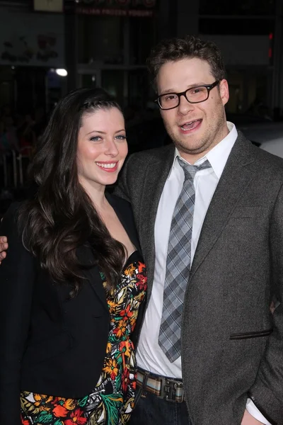 Lauren Miller, Seth Rogan — Stockfoto