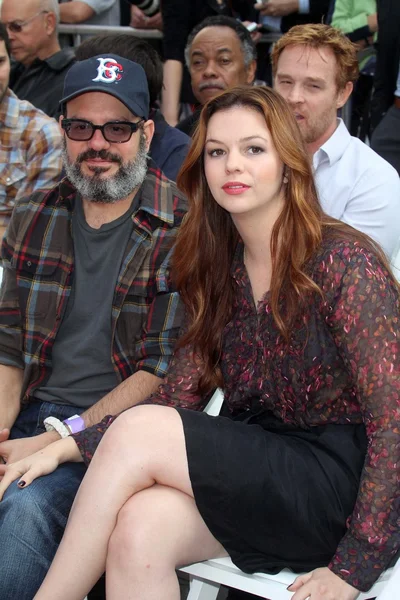 David Cross, Amber Tamblyn at the "West Side Story" Cast Hand and Footprint Ceremony, Chinese Theater, Hollywood, CA 11-15-11 — Stock Photo, Image