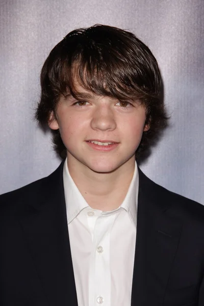 Joel Courtney di "Super 8" Blu-ray Dan DVD Release Party, AMPAS Samuel Goldwyn Theater, Beverly Hills, CA 11-22-11 — Stok Foto