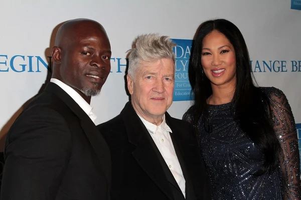 Djimon Hounsou, David Lynch ve Kimora Lee 3 Yıllık "Değişim Içinde Başlar" Benefit Kutlama, Los Angeles Times Merkez Mahkemesi, Los Angeles, Ca 12-03-11 — Stok fotoğraf