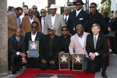 Jimmy Jam,Terry Lewis, Kenny Edmonds, Shawn Stockman, Michael McCary, Wanya Morris, Nathan Morris, Leron Gubler at the Boyz II Men Star On The Hollywood Walk Of Fame Ceremony, Hollywood, CA 01-05-12/