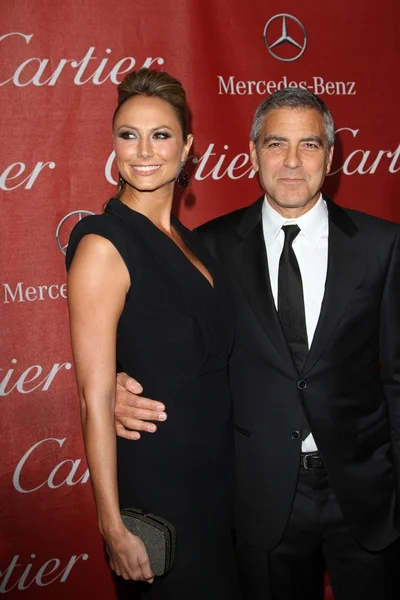 Stacy Keibler, George Clooney — Foto Stock