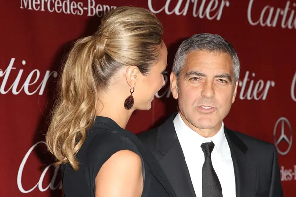 Stacy Keibler, George Clooney – stockfoto