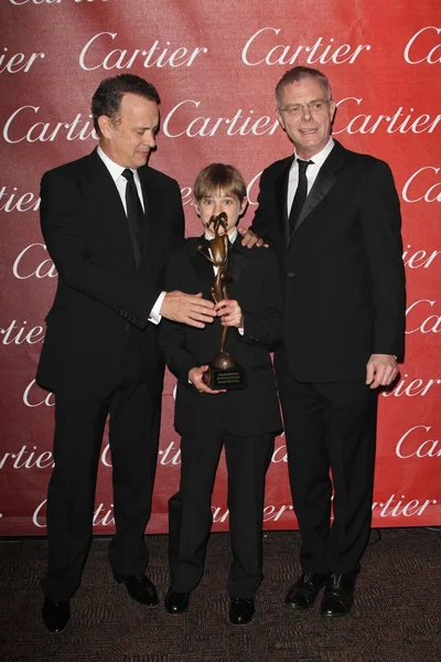 Tom Hanks, Thomas Horn e Stephen Daldry — Fotografia de Stock