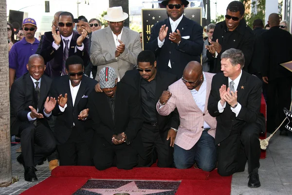 Jimmy Jam,Terry Lewis, Kenny Edmonds, Shawn Stockman, Michael McCary, Wanya Morris, Nathan Morris, Leron Gubler at the Boyz II Men Star On The Hollywood Walk Of Fame Ceremony, Hollywood, CA 01-05-12/ — ストック写真