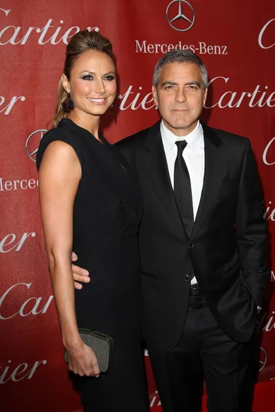 Stacy Keibler, George Clooney — Stock Photo, Image