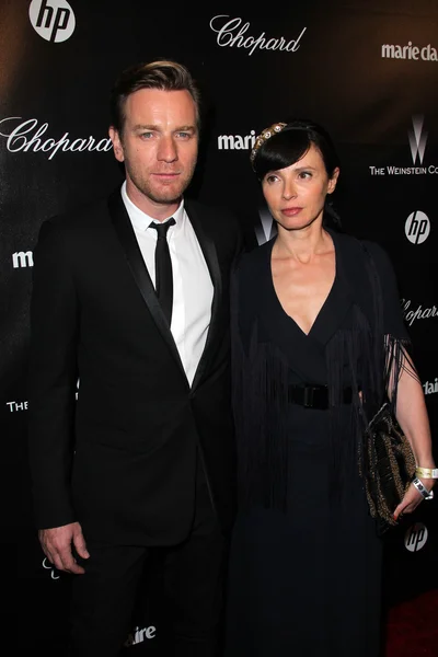 Ewan McGregor, Eve Mavrakis at the Weinstein Company's 2012 Golden Globe After Party, Beverly Hiltron Hotel, Beverly Hills, CA 01-15-12 — Stock Photo, Image