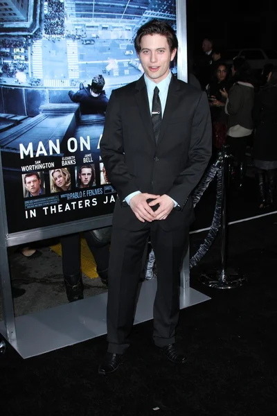 Jackson Rathbone w: "Man on A Ledge" Los Angeles Premiere, Teatr chiński, Hollywood, CA 01-23-12 — Zdjęcie stockowe