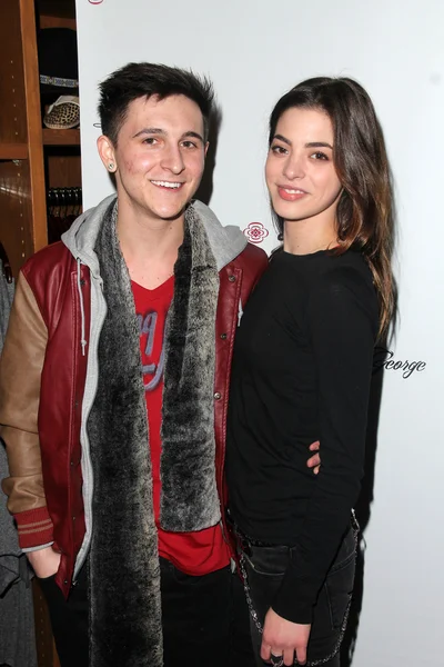 Mitchel Musso, Gia Mantegna at the Launch Party for Q by Jodi Lyn O'Keefe, Dari Boutique, Studio City, CA 01-23-12 — Stok fotoğraf