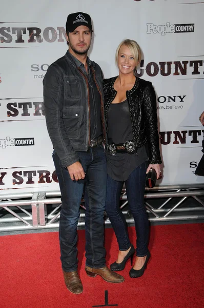 Luke Bryan and Wife Caroline — Stock Photo, Image