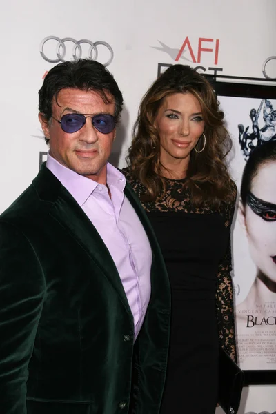 Sylvester stallone i jennifer flavin — Zdjęcie stockowe