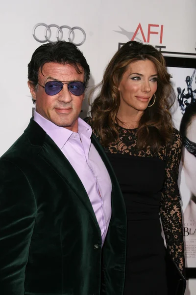 Sylvester stallone i jennifer flavin — Zdjęcie stockowe