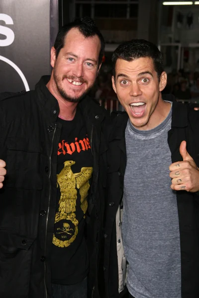 Ehren McGhehey, Steve O at the premiere of "Jackass 3D," Chinese Theater, Hollywood, CA. 10-13-10 — Stock Photo, Image