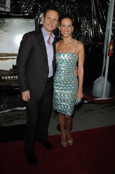 Tony Goldwyn, Hilary Swank — Stock Photo, Image