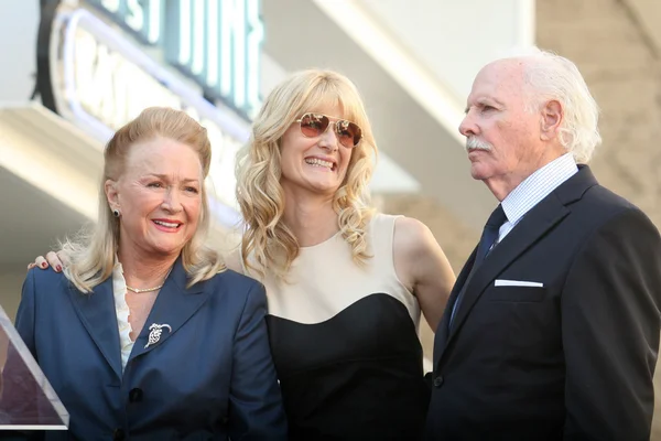 Diane Ladd, Bruce Dern, Laura Dern — Foto Stock