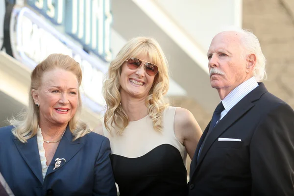 Diane Ladd, Bruce Dern, Laura Dern — Fotografia de Stock