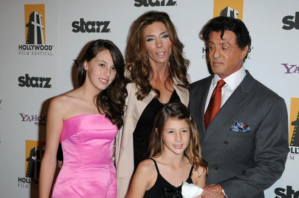 Sylvester Stallone e la famiglia — Foto Stock