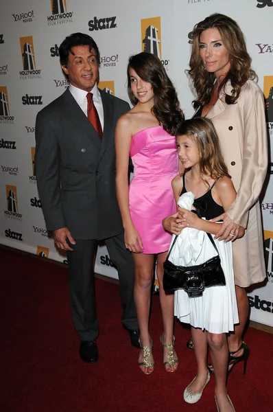 Sylvester Stallone y su familia — Foto de Stock