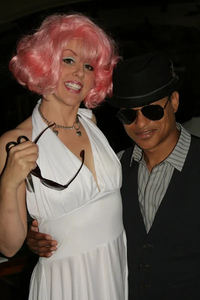 Jade Paris et Clinton Wallace sur le plateau du film "Showgirl", Private Location, Los Angeles, CA. 10-12-10 — Photo