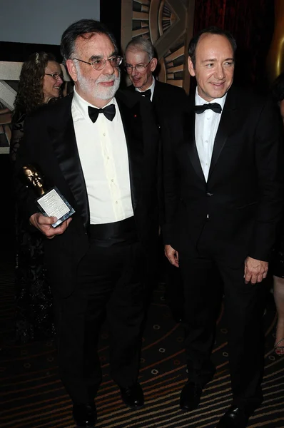 Francis Ford Coppola dan Kevin Spacey di Academy Governors Awards ke-2, Kodak Theater, Hollywood, CA. 11-14-10 — Stok Foto