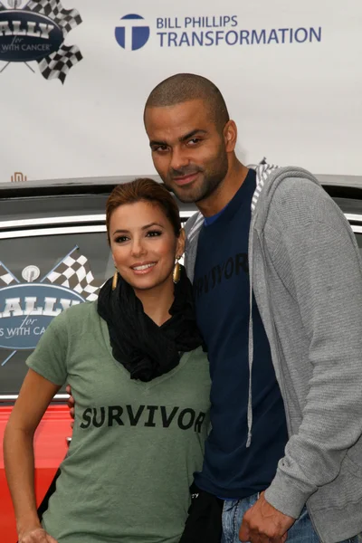 Eva Longoria Parker and husband Tony Parker at the 2nd Annual Rally For Kids With Cancer Scavenger Cup Start Your Engines Brunch, Roosevelt Hotel, Hollywood, CA. 10-23-10 — Stockfoto