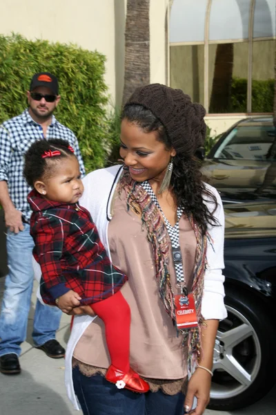 Christina Milian and daughter Violet at the 2nd Annual Rally For Kids With Cancer Scavenger Cup Start Your Engines Brunch, Roosevelt Hotel, Hollywood, CA. 10-23-10 — Stockfoto