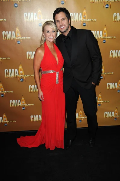 Luke Bryan at the 44th Annual CMA Awards, Bridgestone Arena, Nashville, TN. 11-10-10 — Stock Photo, Image