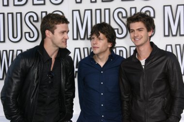 Justin Timberlake, Jesse Eisenberg, and Andrew Garfield