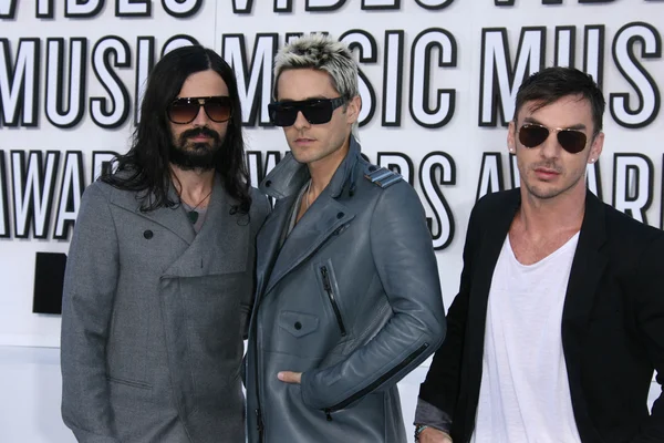 Tomo milicevic, jared leto och shannon leto — Stockfoto