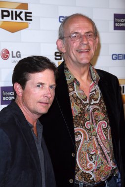 Michael J. Fox and Christopher Lloyd at Spike TV's 