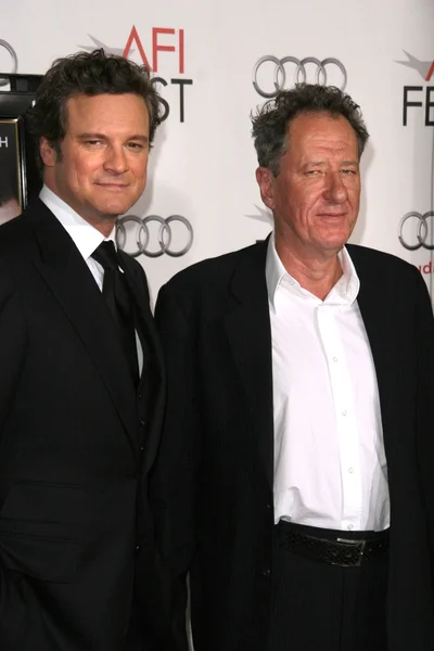Colin Firth e Geoffrey Rush — Foto Stock